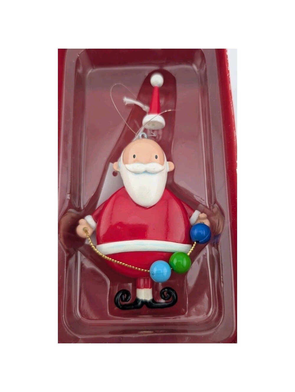 Russ Santa Dangle And Motion Ornament Balls Christmas